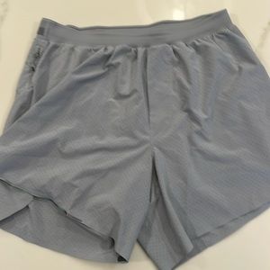 Lululemon running shorts. 5.5” inseam. Grey. With liner.